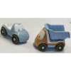 Dantoy Tiny BIOplastic Fun auto en kiepauto Orange/lichtblauw (set van 2 stuks in netje)