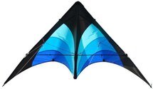 tweelijnsstuntkite Delta Stunt 130 cm blauw/zwart