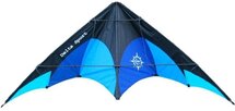 tweelijnsstuntkite Delta Sport 160 cm zwart/blauw