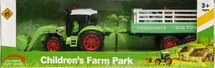 tractor met aanhanger en paarden groen18 cm