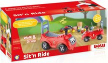 Dolu Sit & Ride Rood/Zwart Loopauto