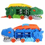 Transporter Dino + 2 Die-Cast Voertuigen Assorti