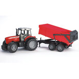 Bruder Massey Ferguson 7480 Tractor met Aanhanger