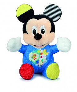 knuffel met muziek en licht Mickey Mouse blauw