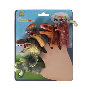 Vingerpoppen Dinos 5 Stuks