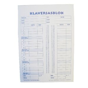 Scoreblok Klaverjas A5