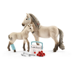 Schleich Horse Club Hannah Rescue Set met Merrie/Veulen/Accessoires