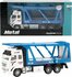 Metal Autotransport Vrachtwagen 1:38 Blauw 12cm_