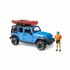 Bruder 02529 Jeep Wrangler Rubicon Unlimited + Kajak en Figuur_