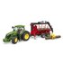 Bruder 03154 John Deere 7R 350 Tractor + Aanhanger en 4 Boomstammen_