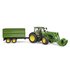 Bruder John Deere 7R 350 met Voorlader en Aanhanger_