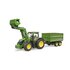 Bruder John Deere 7R 350 met Voorlader en Aanhanger_